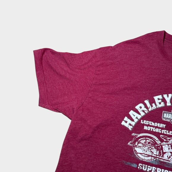Harley Davidson T-Shirt Men 2XL Sedona Arizona Graphic Biker Tee Maroon Red - Picture 5 of 12